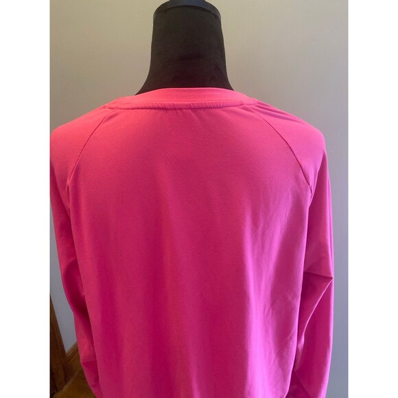 Members Mark Top Plus Size XL Bright Pink Brushed Long Sleeve + Stretch T Shirt - Picture 5 of 9